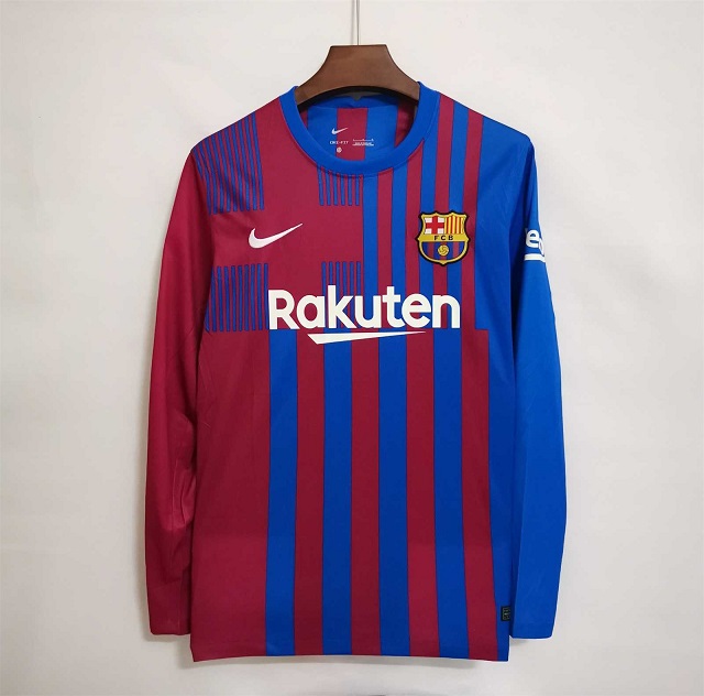 AAA Quality Barcelona 21/22 Home Long Soccer Jersey